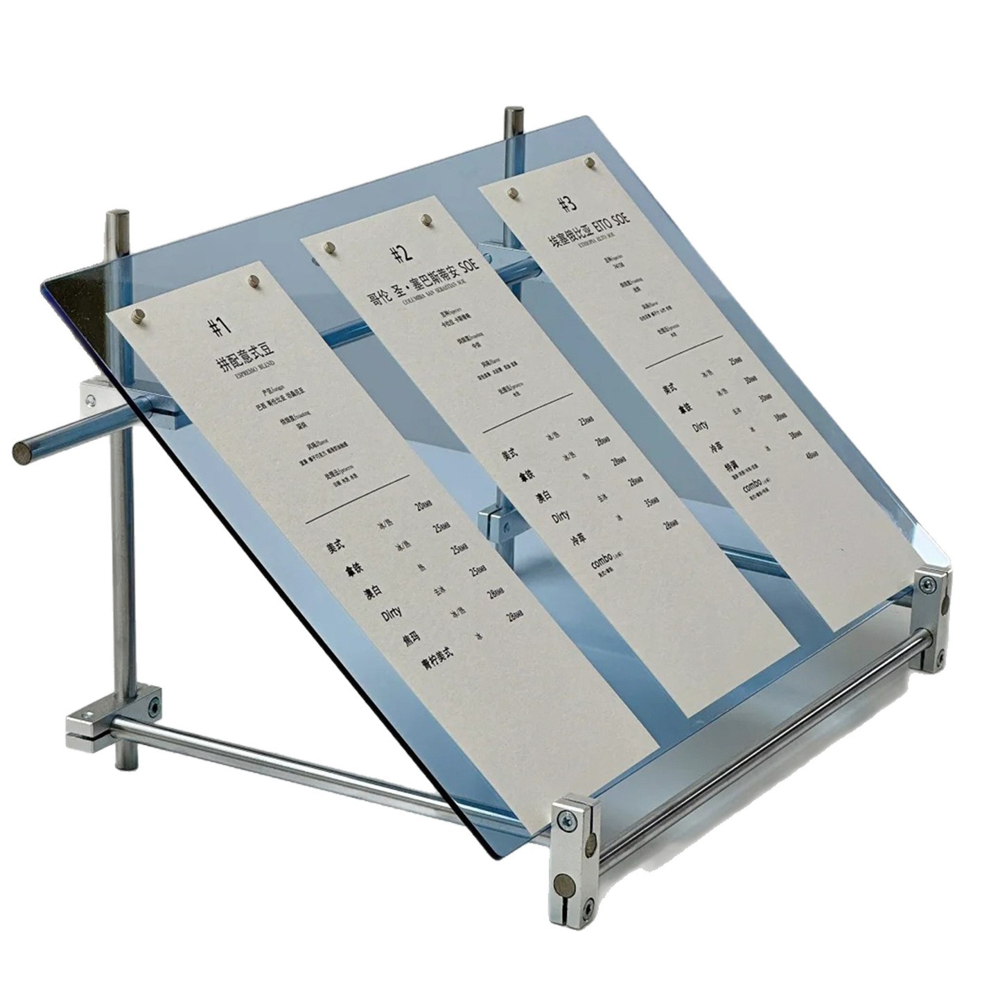 Acrylic optical axis display s - Coffee Tea Menu reseña y precio