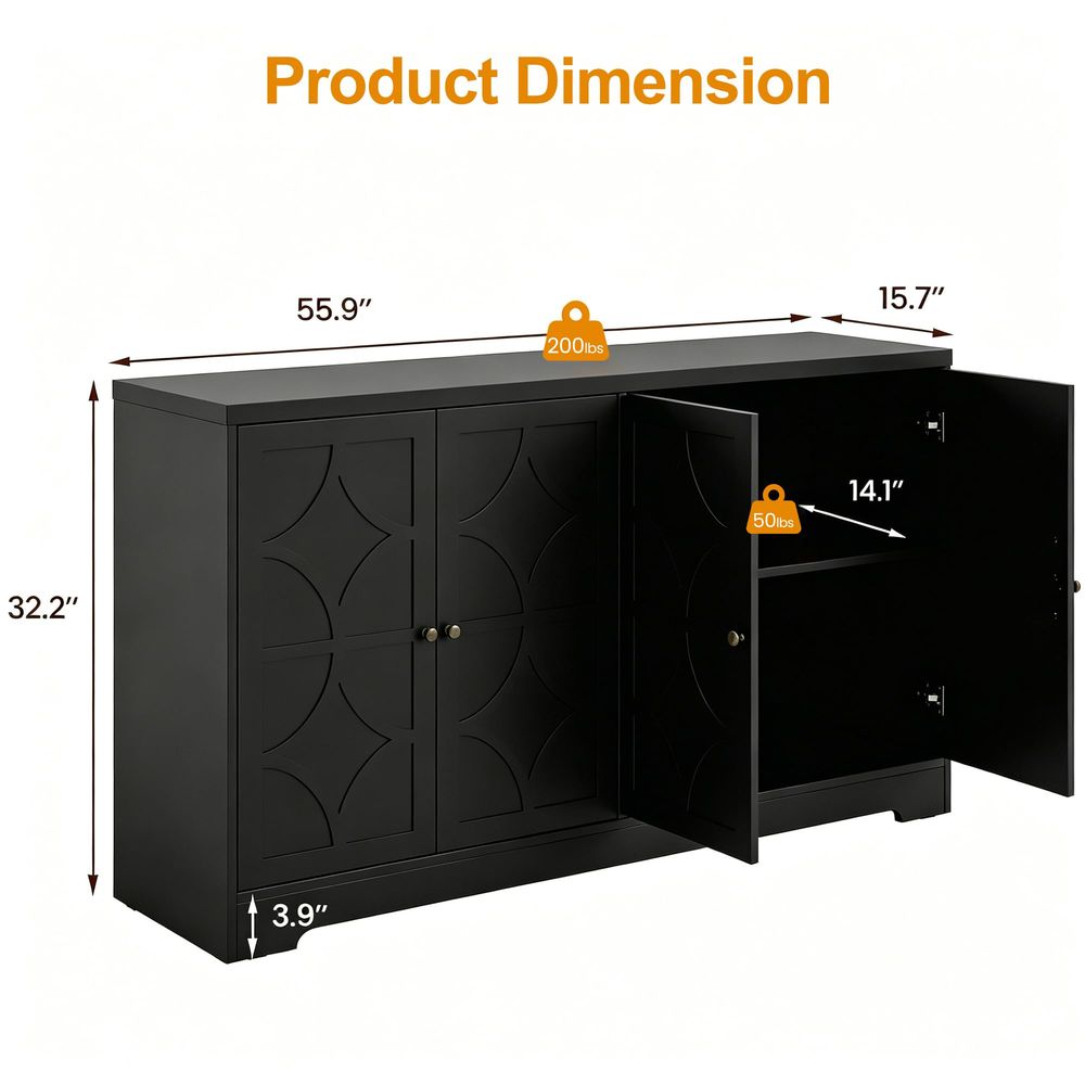 Sideboard Buffet Cabinet with  - Coffee&Tea House Opinie reseña y precio