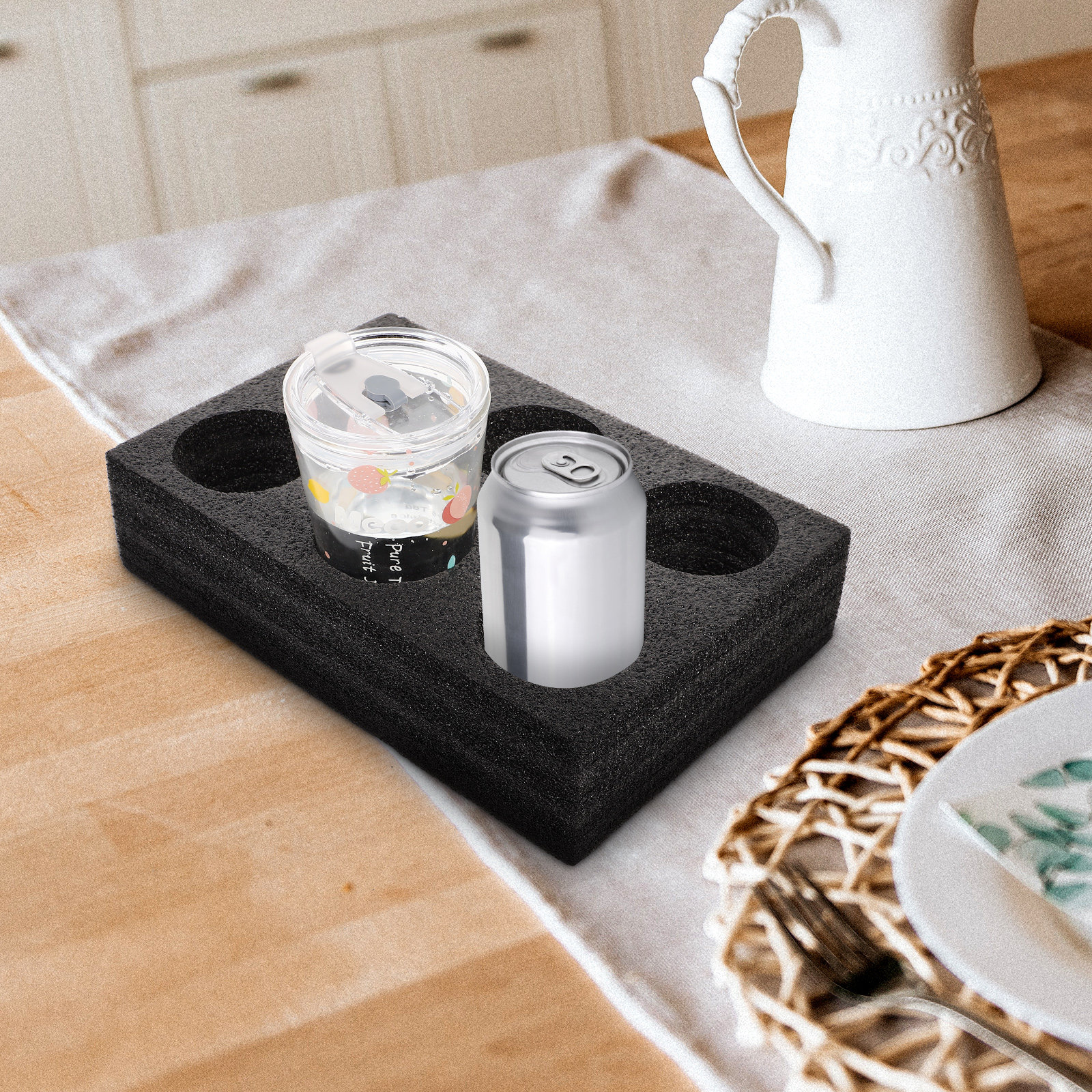 6-Hole Beverage Cup Holder Por - Coffee Tea Uses reseña y precio