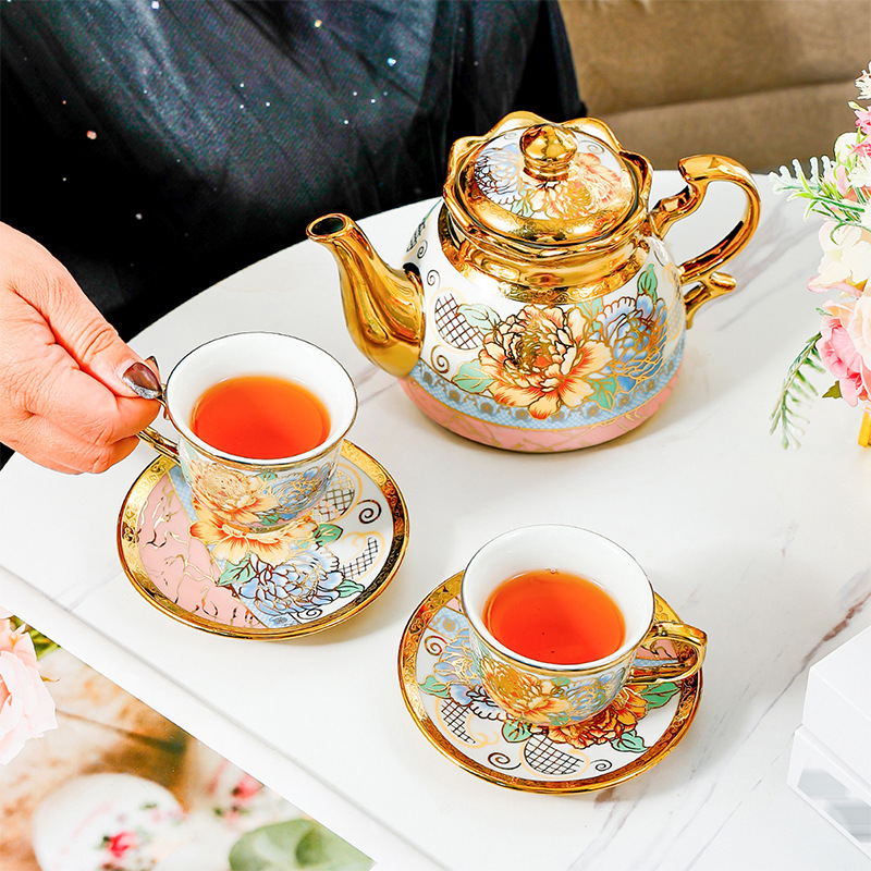 14 Piece Set Household Europea - Coffee Tea Flower reseña y precio