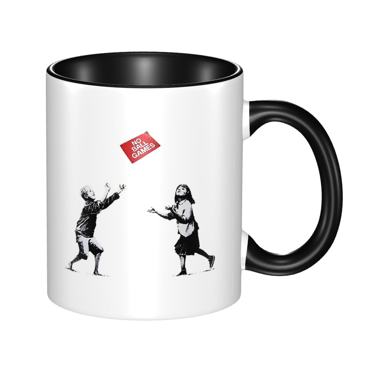 No Ball Games Banksy Mug Funny - Coffee Tea Game reseña y precio