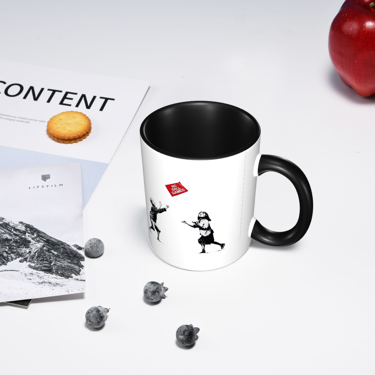 No Ball Games Banksy Mug Funny - Coffee Tea Game reseña y precio