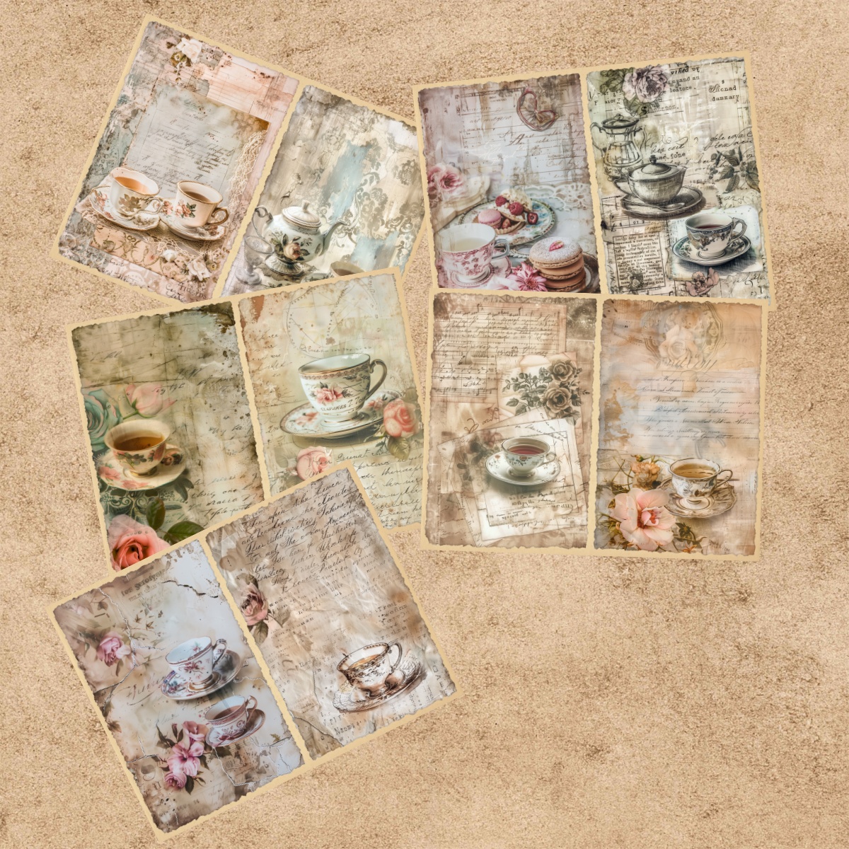10 Sheets A5 Size Retro Word C - Coffee Tea Journal reseña y precio