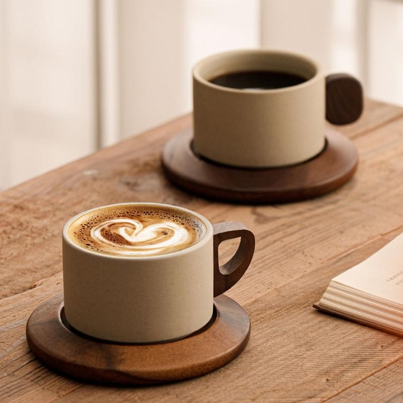 Ceramic Coffee Mug With Walnut - Coffee Tea Uses reseña y precio