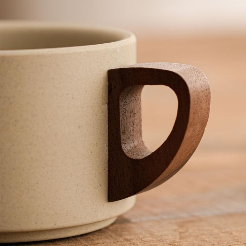 Ceramic Coffee Mug With Walnut - Coffee Tea Uses reseña y precio